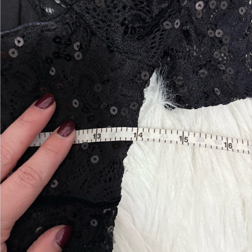 Lovers + Friends Black Lace Sequin Mini Dress - Picture 5 of 7